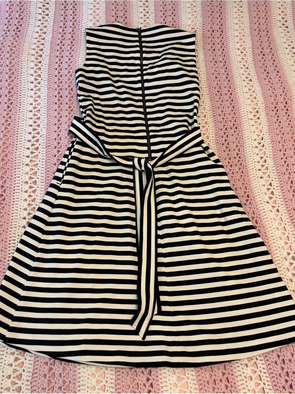 Trenery Black and White Striped Midi Dress - Picture 12 of 12